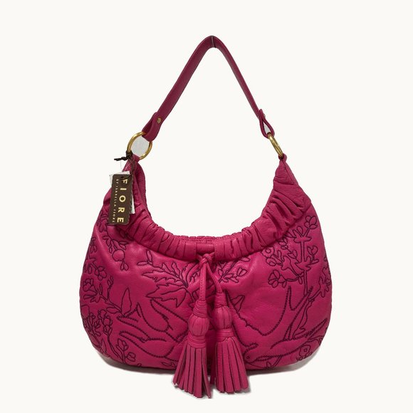 Fiore by Isabella Fiore Pink Stitch Flower Bag - Picture 1 of 9